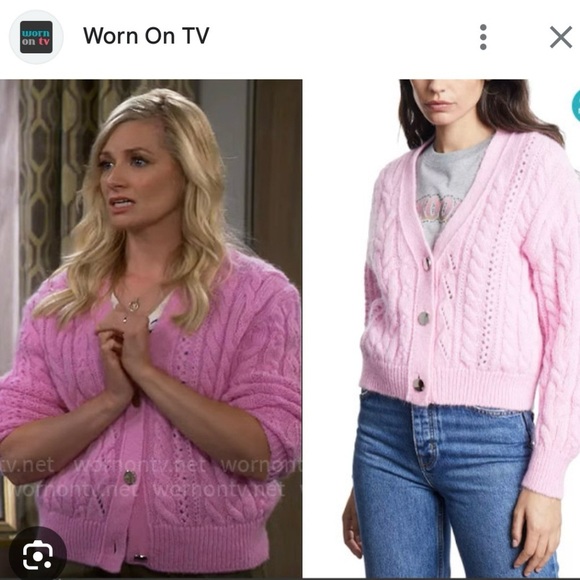 THE KOOPLES Pink cable-knit wool-blend cardigan - Picture 7 of 10